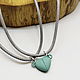 Mint Heart pendant made of two halves. Pendants. Selberiya shop. My Livemaster. Фото №4