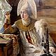 Картина "Боярышня у окна". Цветкова С. Картины. Домашний очаг. Ярмарка Мастеров.  Фото №4