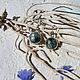 Серьги с серафинитом. Серьги классические. Vadjra-jewelry. Интернет-магазин Ярмарка Мастеров.  Фото №2