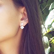 Semi-precious stone Druse earrings