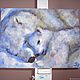 Heat together acrylic Painting on canvas (blue polar bears). Pictures. Pastelena. My Livemaster. Фото №5