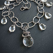 Украшения handmade. Livemaster - original item rhinestone. Necklace Pure drops (silver). Handmade.