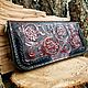 Order clutches: Zipper wallet with embossed horse and flowers. Workshop EG. Livemaster. . Clutches Фото №3