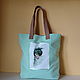 Order Mint Bag girl in Turban Shoulder bag textile shopper. mechty-o-lete. Livemaster. . Shopper Фото №3