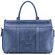 Leather city bag 'foster' (blue crazy). Valise. Russian leather Guild. Online shopping on My Livemaster.  Фото №2