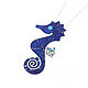 pendant Sea Horse. Lapis Lazuli, Turquoise, Mother Of Pearl. Handmade. Pendant. ARIEL - MOSAIC. Online shopping on My Livemaster.  Фото №2
