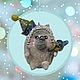 Елочная игрушка Ёжик с синичкой. Елочные игрушки. Мастерская украшений Frau Erbse. Ярмарка Мастеров.  Фото №5