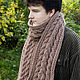 Order Men's hat and knitted scarf with merino braids. Knitwear shop Fairy Tale by Irina. Livemaster. . Caps Фото №3