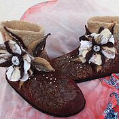 Обувь ручной работы handmade. Livemaster - original item Valenochki slippers on the sole. Handmade.