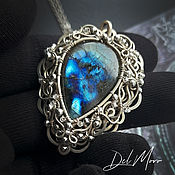 Украшения handmade. Livemaster - original item Blue bird Labradorite stone Pendant #2. Handmade.