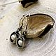 Boho ethno silver earrings with pearls, Earrings, Santander,  Фото №1