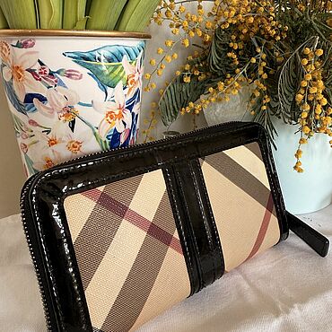 Винтаж ручной работы. Ярмарка Мастеров - ручная работа Винтажный кошелек. Burberry. Оригинал. Handmade.