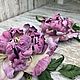 Брошь из кожи Фиолетовая Роза. Украшение из кожи Роза. Брошь-булавка. Светлана Ланская. Ярмарка Мастеров.  Фото №4