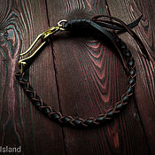 Сумки и аксессуары handmade. Livemaster - original item Braided cord for wallet or keys with brass hook. Handmade.