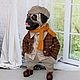 Мопс Матвей.Войлочная интерьерная игрушка. Войлочная игрушка. Svetlana Vlasova felting. Ярмарка Мастеров.  Фото №4