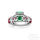 Заказать Кольцо малиновое с изумрудным фианитом из серебра 925 пробы. MARIA GUSEVA Fashion Jewelry. Ярмарка Мастеров. . Кольца Фото №3