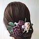 Comb for the hair with flowers. polymer clay, Hair Decoration, Voskresensk,  Фото №1