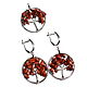 Earrings and pendant 'tree of happiness' natural Jasper, Jewelry Sets, Moscow,  Фото №1