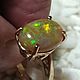 Gold ring with a magic opal. Rings. OuroborosJwlry. My Livemaster. Фото №4