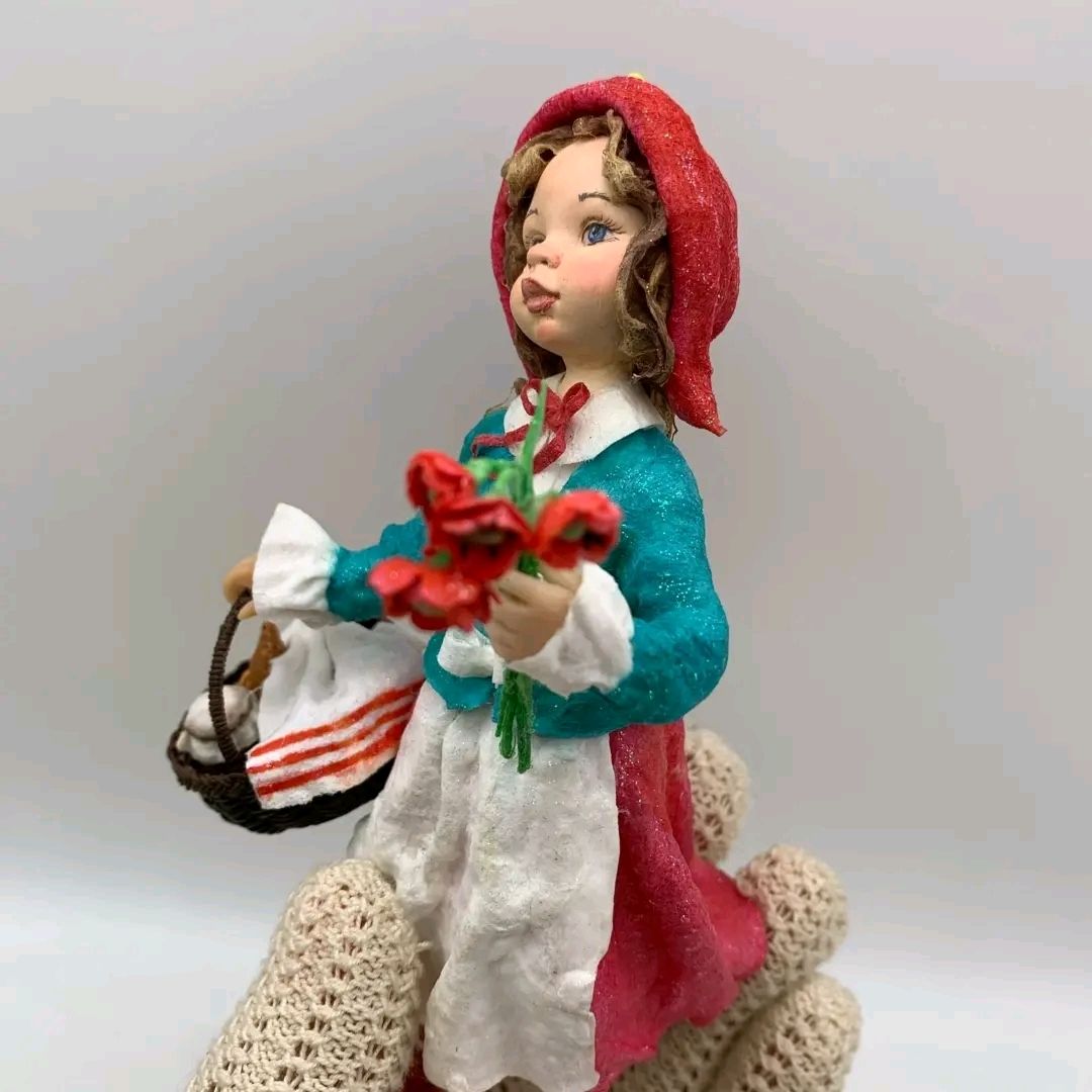 Красная шапочка ватная елочная игрушка в интернет-магазине Ярмарка ...