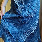 Одежда handmade. Livemaster - original item Felted Silk Skirt Blue St. Petersburg Evening. Handmade.