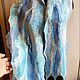 Scarf-stole felted silk double-sided Silver ice. Scarves. FansFelt. My Livemaster. Фото №6