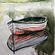 Order Painting Summer landscape with a boat, Watercolor 20h30 cm. myfoxyart (MyFoxyArt). Livemaster. . Pictures Фото №3