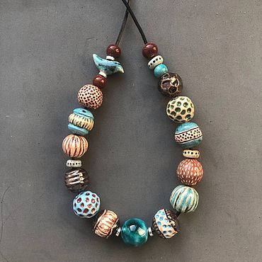 Украшения ручной работы. Ярмарка Мастеров - ручная работа Бусы керамические.. Handmade.