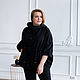 NATALINI широкая Парка Накидка с капюшоном oversize черная. Парки. NATALINI. Ярмарка Мастеров.  Фото №14