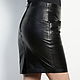 Pencil leather skirt with two pockets, Skirts, Pushkino,  Фото №1