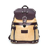 Сумки и аксессуары handmade. Livemaster - original item Backpacks: Women`s leather beige Burgundy Ashley Mod R13m-681-5 Backpack. Handmade.