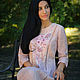 Linen dress with hand embroidery ' Pink hydrangea', Dresses, Vinnitsa,  Фото №1