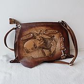 Сумки и аксессуары handmade. Livemaster - original item Custom-made leather bag with engraving.. Handmade.