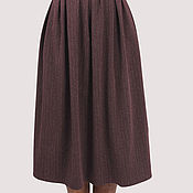 Одежда handmade. Livemaster - original item MIDI skirt woolen maroon brown. Handmade.