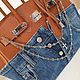 Джинсовая кожаная сумка в стиле Birkin 30. My Handmade, Классическая сумка, Новороссийск,  Фото №1