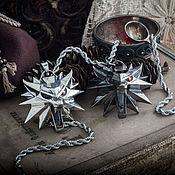 Украшения handmade. Livemaster - original item The Spook`s big medallion. Pendant wolf. The Witcher silver silver. Handmade.