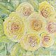 Картина желтые розы на холсте на подрамнике «Солнечные» 50х40х1,5 см, Картины, Волгоград,  Фото №1