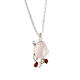 Quartz and garnet pendant on a chain, pink three-stone pendant. Pendant. Irina Moro. My Livemaster. Фото №4