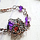 Witch's riddle bracelet in wire wrap style made of wire for women, Bead bracelet, Moscow,  Фото №1