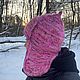 Шапка ушанка вязаная из пряжи ручного крашения. Шапки. Ирина вязаные мечты. Ярмарка Мастеров.  Фото №5
