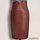 Pencil skirt 'Aliera' from natural. leather/suede (any color), Skirts, Podolsk,  Фото №1