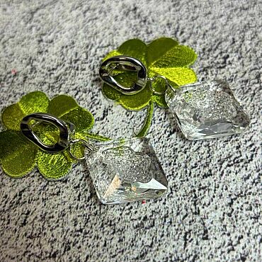 Украшения ручной работы. Ярмарка Мастеров - ручная работа Swarovski серьги Crystal Silver Shadow 28mm. Handmade.