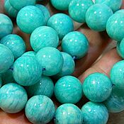 Материалы для творчества handmade. Livemaster - original item Amazonite beads 14 mm Peruvian natural stone. pcs. Handmade.