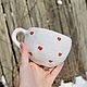 Mug with hearts Hearts Cups with painting gift for February 14. Mugs and cups. DASHA LEPIT | Ceramic tableware (dashalepit). Online shopping on My Livemaster.  Фото №2