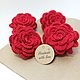 Hair clips and hair bands: Jewelry Elastic band for hair flowers roses. Hairpins and elastic bands for hair. Knit for you (Irina). My Livemaster. Фото №5