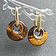 Order Tiger's Eye Earring Charms, Donut Earrings, Jade Donut Earrings. Jewelry by Katie (BijouByKatie). Livemaster. . Congo earrings Фото №3