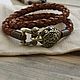 Bracelet braided: Bracelet leather - Falcon. Braided bracelet. Mint Tiger (MintTiger). Online shopping on My Livemaster.  Фото №2