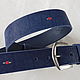 SIMPLE ACCENTS #2, on a BLUE leather strap. Straps. ZERGY. Online shopping on My Livemaster.  Фото №2
