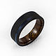 Black Zirconia ring with iron wood, Rings, Moscow,  Фото №1