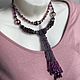 Order Elegant necklace on the neck. Purple Elegant Delicate Decoration. Treasures Of Aphrodite. Livemaster. . Necklace Фото №3